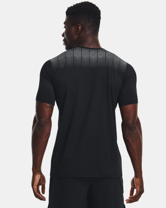 Men's UA ArmourPrint Short Sleeve, Black, pdpMainDesktop image number 1
